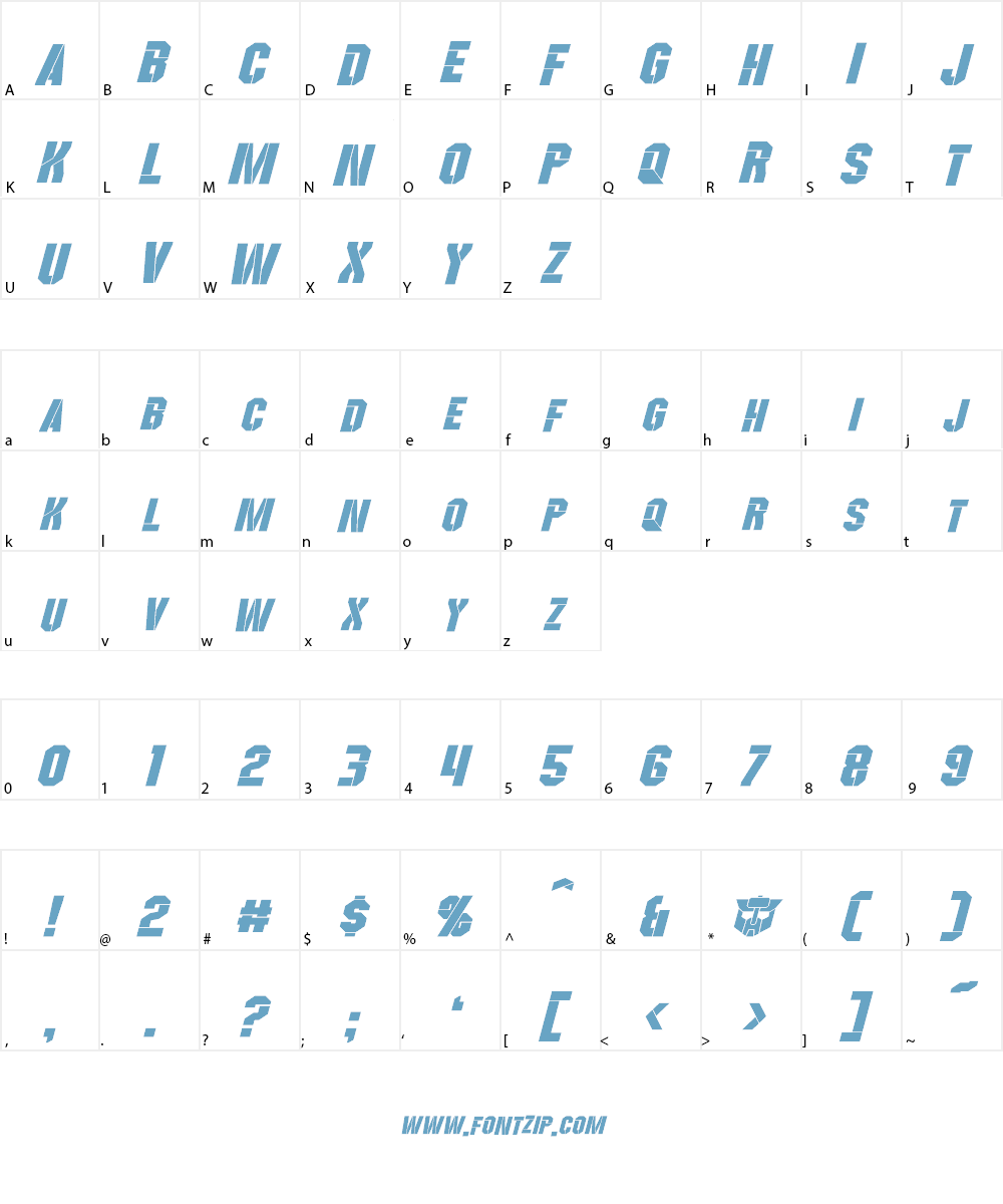 Wreckers Font Character